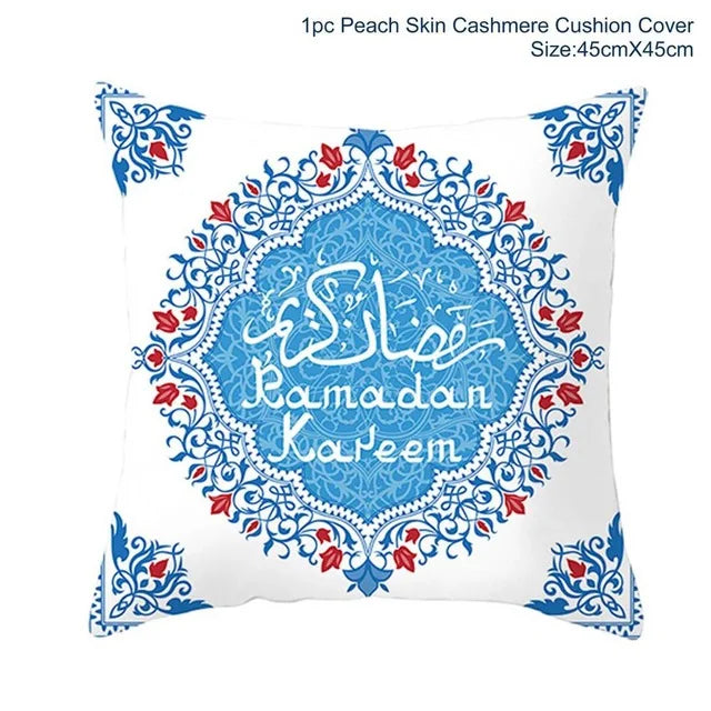Ramadan MUBARAK Cushion Cover Eid Mubarak Decoration Islamic Muslim Party Favors Islam Eid Al Adha Ramadan Kareem 45x45cm