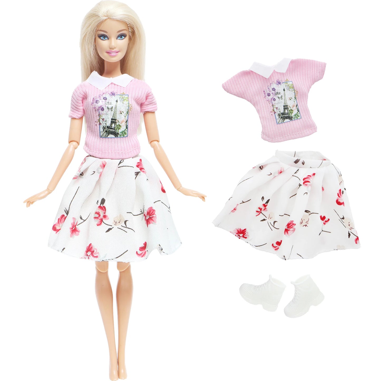 1x Doll Clothes Fashion Dress Daily Wear Skirt Party Gown Blouse Pants Clothes for Barbie Doll Accessories Lovely Girl Baby Toys