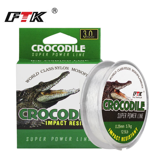 FTK Ice Fishing Nylon Line 0.08mm-0.25mm 2.9-12.5lb 1.3kg-5.7kg Strong Brand Leader Line Clear Fishing Line Peche Accesoires