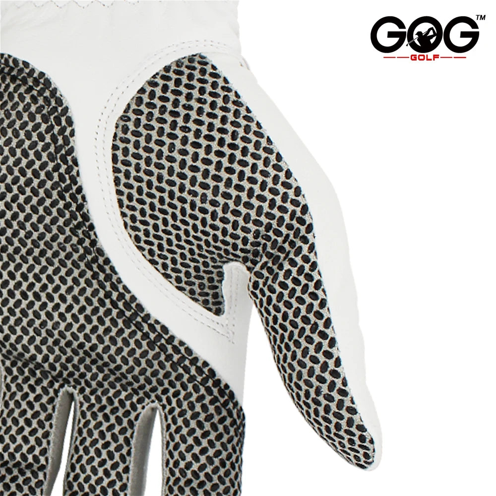 Leather Golf Gloves Men's Left Right Hand Soft Breathable Pure Sheepskin Golf Gloves Golf Accessories