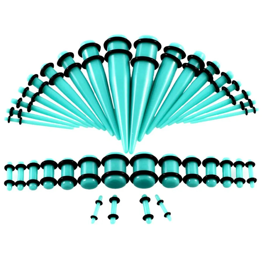 36pcs/Lot Acrylic Ear Gauge Taper and Plug Stretching Kits Mixed Color Ear Flesh Tunnel Expansion Body Piercing Jewelry 14g-00g