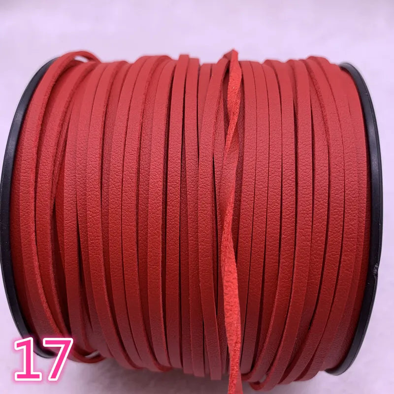NEW 5yards/Lot 3mm Double Sided Suede Braided Cord Korean Velvet Leather Handmade Beading Bracelet Jewelry String
