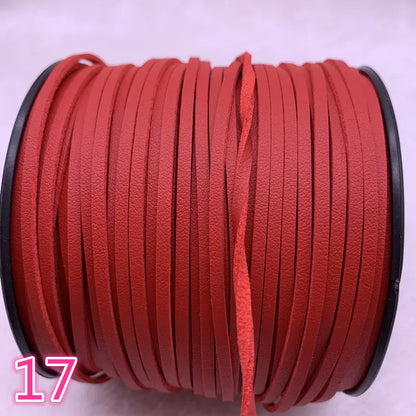 NEW 5yards/Lot 3mm Double Sided Suede Braided Cord Korean Velvet Leather Handmade Beading Bracelet Jewelry String
