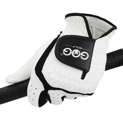 6 PCS Mens Golf Glove Sheepskin Leather