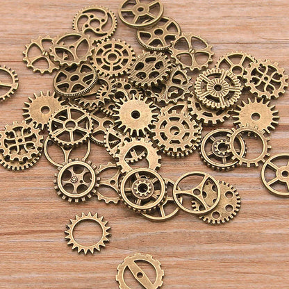 60PCS 10 Color Small Size 8-15mm Mix Alloy Mechanical Steampunk Cogs & Gears Diy Accessories New Oct Drop Ship