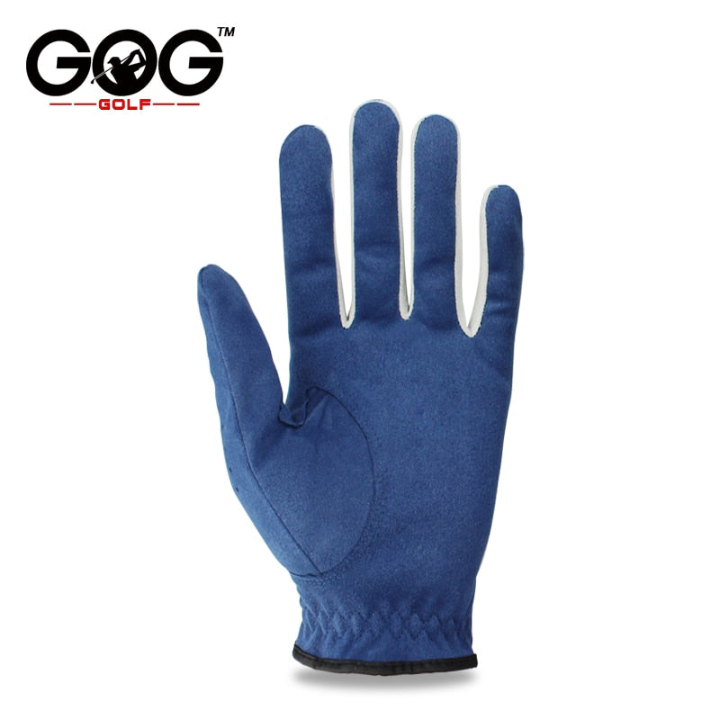 GOG 1pcs Golf Gloves Fabric Blue Glove Left Right Hand for Golfer Breathable