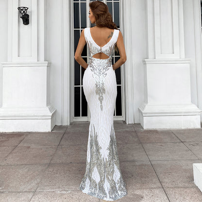 Gala Sequin Sleeveless Dress