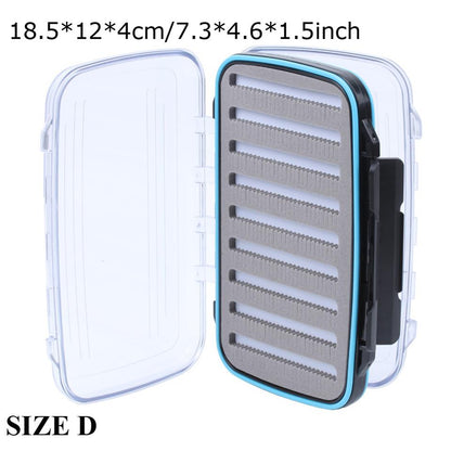 Maximumcatch Fly Box Waterproof Slit Foam High Density 4 Size Fly Fishing Tackle Box