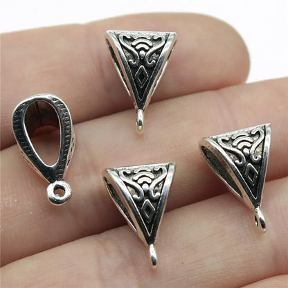 20pcs Connector Charms Bail Beads Antique Silver Color Bail Beads Charms Jewelry Findings DIY Bail Beads Charms Connector