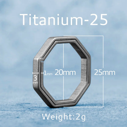 Real Titanium Keyring Super Lightweight Keychain Hanging Buckle for Car Key Ring Holder Quickdraw Tool Creative Accessories