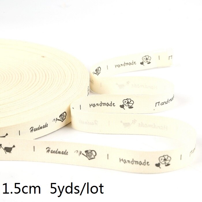 5yards Cartoon Printed Cotton Ribbons Hairbows Christmas Decoration for Home Gif