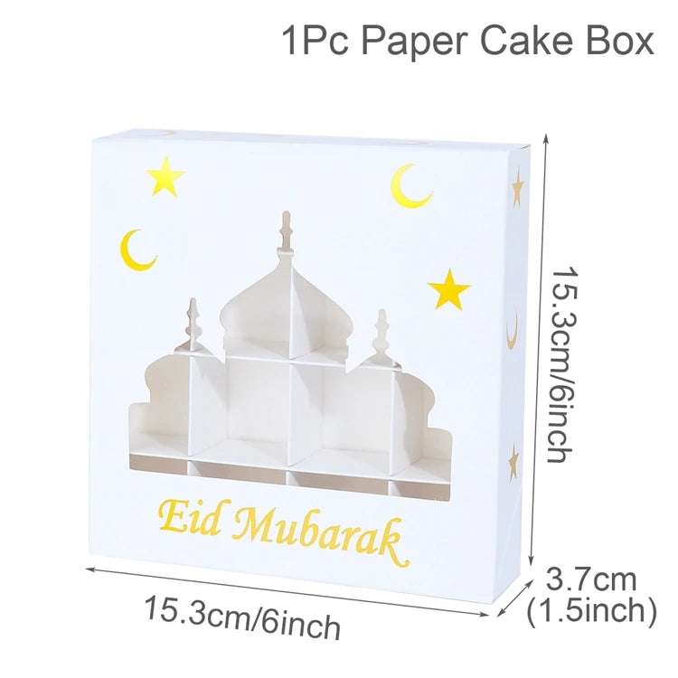Eid Mubarak Candy Boxes Ramadan Decoration 2024 Eid Mubarak Ramadan Kareem Muslim Islamic Festival Party DIY Decor Supplies