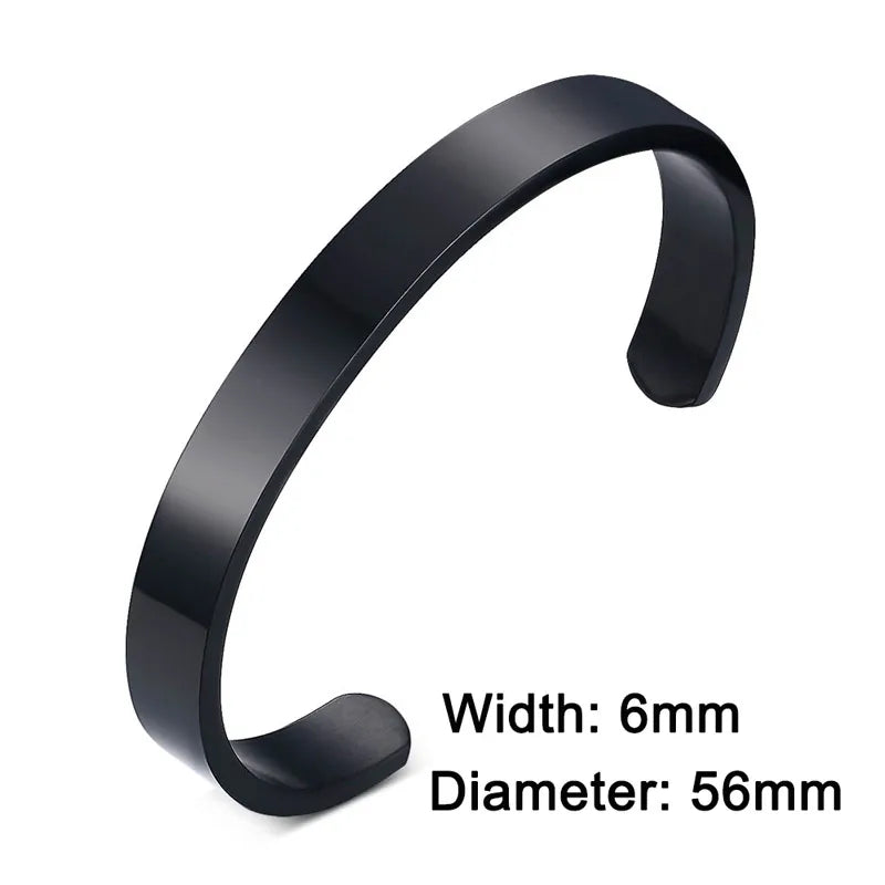 ZORCVENS Women and Men 8mm Width Surface Bracelet Bangle Stainless Steel Bracelet Men Silver Color/Gold/Black/Rose Gold 4 Color
