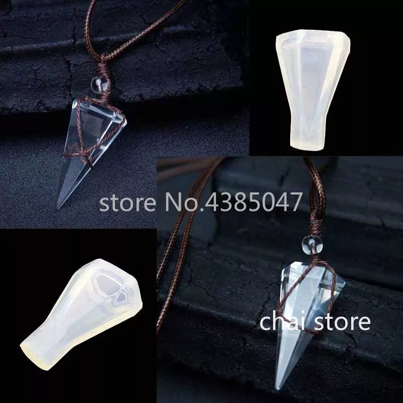 1PC Transparent Manual Three Cubic Resin Molds Pendant DIY Silicone Mold Dried Flower Jewelry Tools Accessories