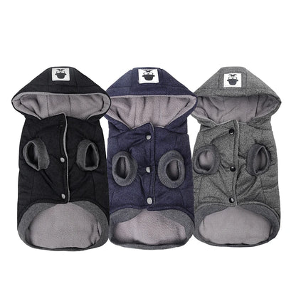 Winter Warm Pet Dog Clothes Hooded Thick Warm Clothes Cotton Cat Puppy Dogs Coat Jackets Chihuahua Yorkie Clothing S-Xxl