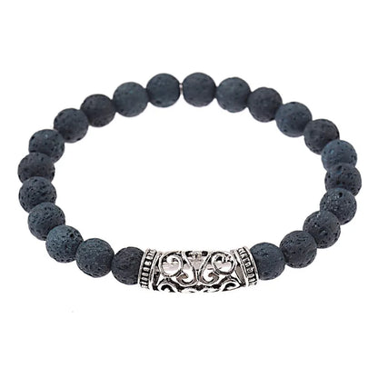 DUOVEI 2 Pcs/Set Natural Stone Beads Men's Dragon Bracelet Set Lava Stone Beaded Bracelets for Women Bileklik Pulseras Hombre