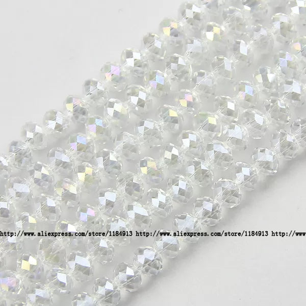 JHNBY Round Shape Upscale Austrian Crystal Beads High Quality 6mm 50pcs Loose Beads Rondelles Glass Ball Bracelet Jewelry DIY