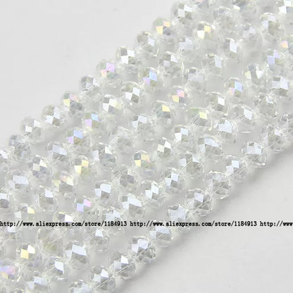 JHNBY Round Shape Upscale Austrian Crystal Beads High Quality 6mm 50pcs Loose Beads Rondelles Glass Ball Bracelet Jewelry DIY