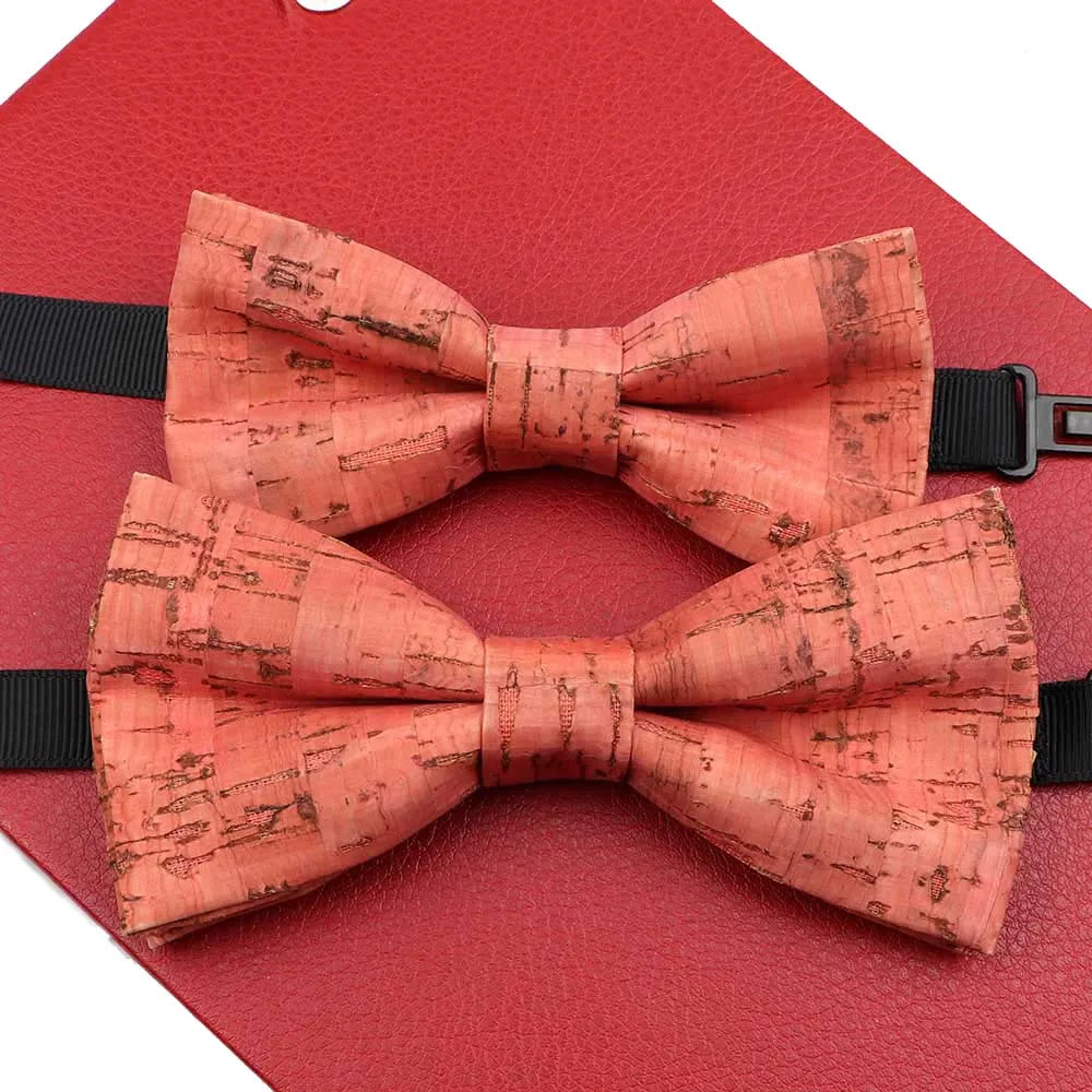 Fashion New Cork Wood Parent-Kid Bowtie Sets Fancy Adjustable Butterfly Handmade Bow Tie Wedding Party Neckwear Family Accessory