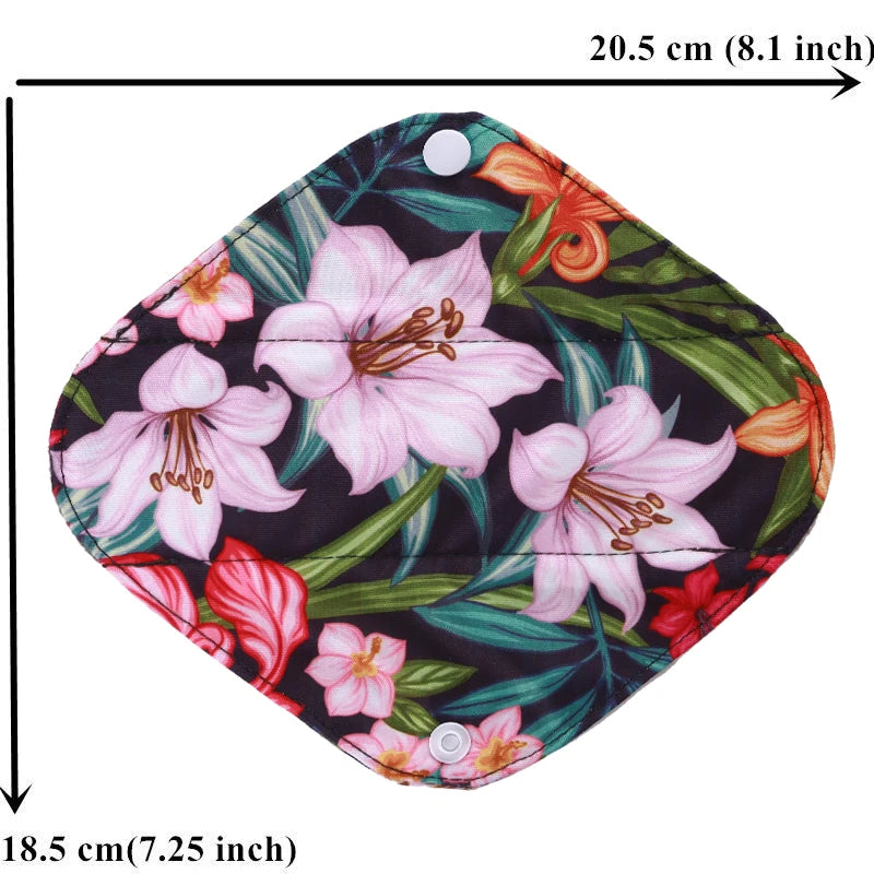 [Simfamily]10PCS Reusable Pads Bamboo Charcoal Sanitary Pads Mama Menstrual Cotton Pads Washable Panty Liner Pads Health Feminin