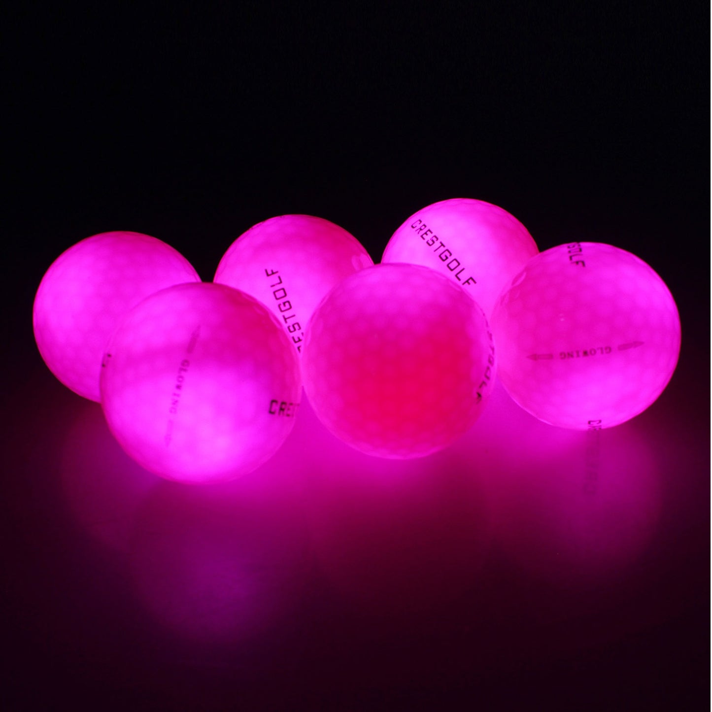 10 Pack Crestgolf Glow in the Dark Golf Balls for Night Light Up LED Golf Ball Six Colors for Your Choice