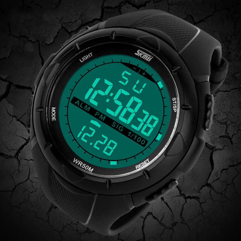 SKMEI Fashion Simple Sport Watch Men Military Watches Alarm Clock Shock Resistant Waterproof Digital Watch Reloj Hombre 1025