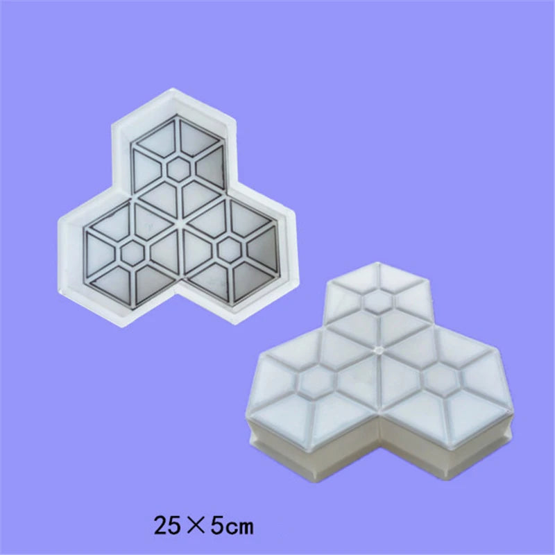 DIY Path Maker Concrete Mold Pavement Plastic Path Paving Cement Brick the Stone Road Paving Moulds Tool for Garden Decoration