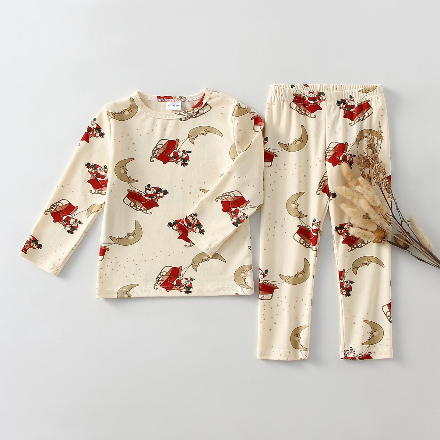 Christmas Kids Pajamas Set for Boys and Girls Cotton Children Autumn Homewear Cl