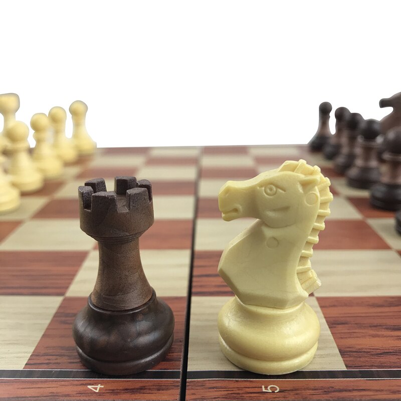 High-Grade Chess Plastic Folded Board International Magnetic Chess Set Exquisite Chess Puzzle Games Board Game Yernea