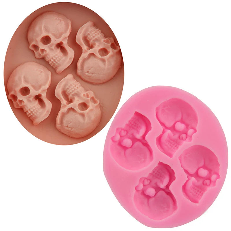 1pcs UV Resin Jewelry Liquid Silicone Mold 3D Skull Punk Resin Charms Pendant Mold for Silicone Resin Mold for Jewelry Making