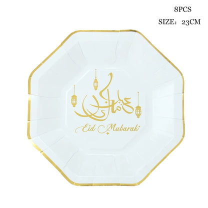 EID MUBARAK Moon Star Biscuit Mold Cookie Cutters Set Wooden EID Light Hanging Ramadan Mubarak Ramadan Kareem Party Home Decor
