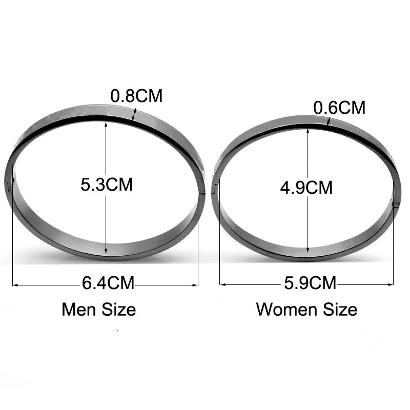 Zircon and Cross Nut Nail Bracelets & Bangles for Women Jewelry Stainless Steel Screw Jewelry Pulseiras