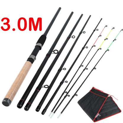 Sougayilang Feeder Fishing Rod Telescopic Spinning/6 Sections Travel Rod 3.0 3.3 3.6m Pesca Carp Feeder 60-180g Pole Fish Tackle