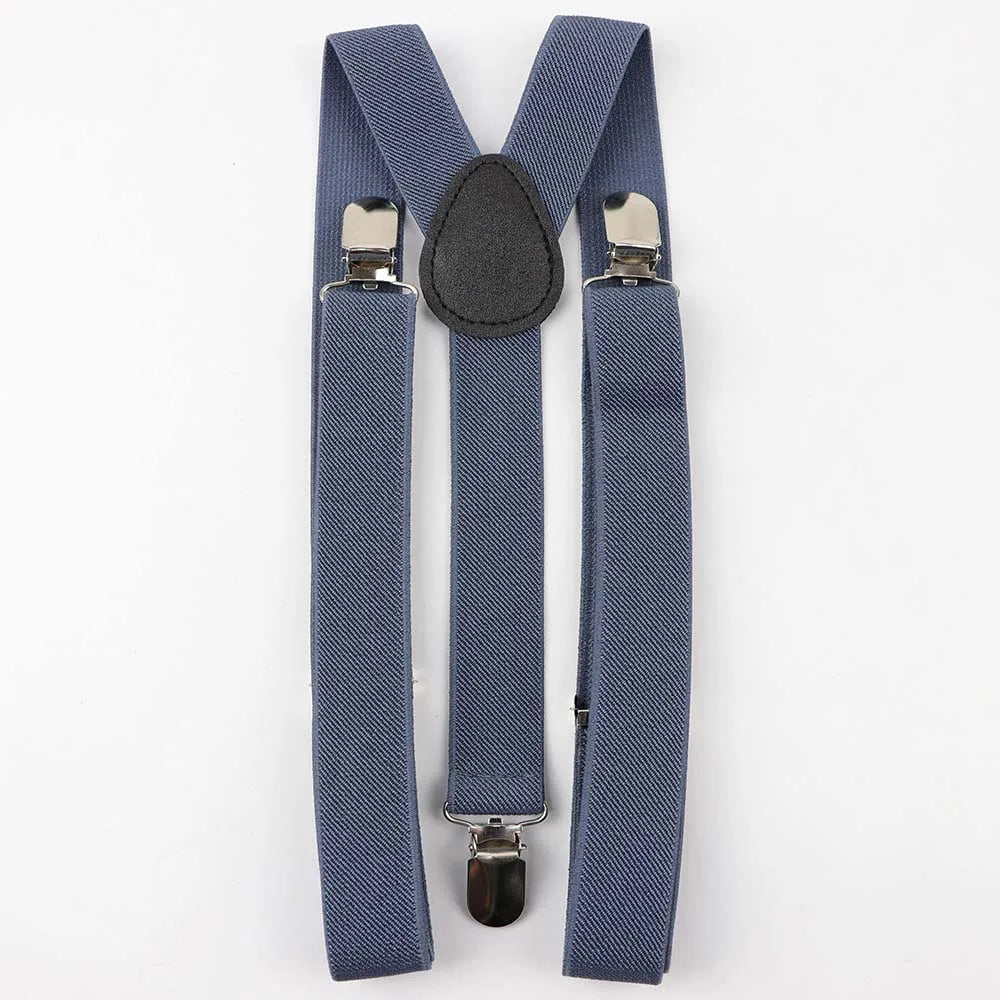 Solid Color Man's Belt Men Women Suspenders Polyester Y-Back Braces Adjustable Elastic