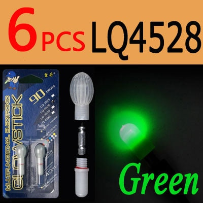 ICERIO 6PCS Electronic Light Sticks Night Fishing Float Rod Light Water Proof Fish Gathering Glow Lamp Lights Luminous Sticks