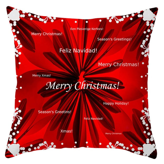 45x45cm Santa Claus Christmas Pillowcase Merry Christmas Decor for Home Christmas Ornament Xmas