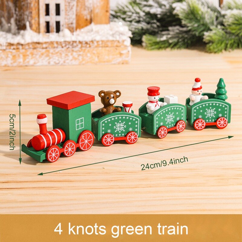 Christmas Wooden Train Merry Christmas Decoration for Home 2023 Christmas Ornaments Navidad Xmas New Year 2024