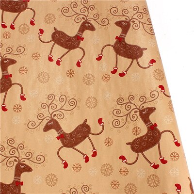 10pcs 50x70cm Christmas Packing Paper Retro Style Kraft Paper Christmas Hom