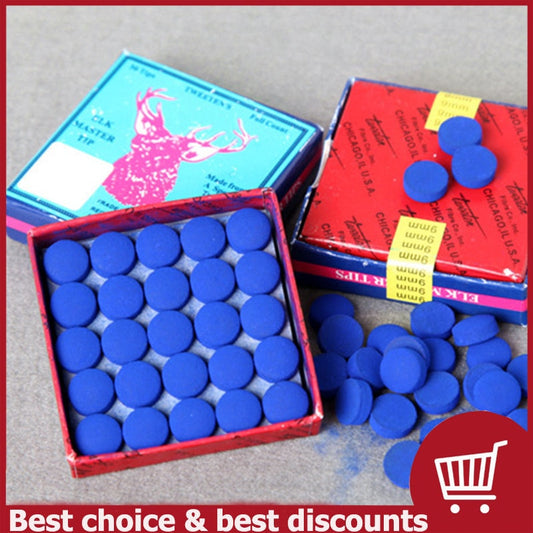 Fox Smiling 50pcs 9/10/11/12/13mm Billiard Pool Cue Tips M Hardness Billiard Snooker Cue Stick Tip Billiard Cue Accessories