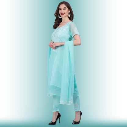 Chikankari Work Indian Dress