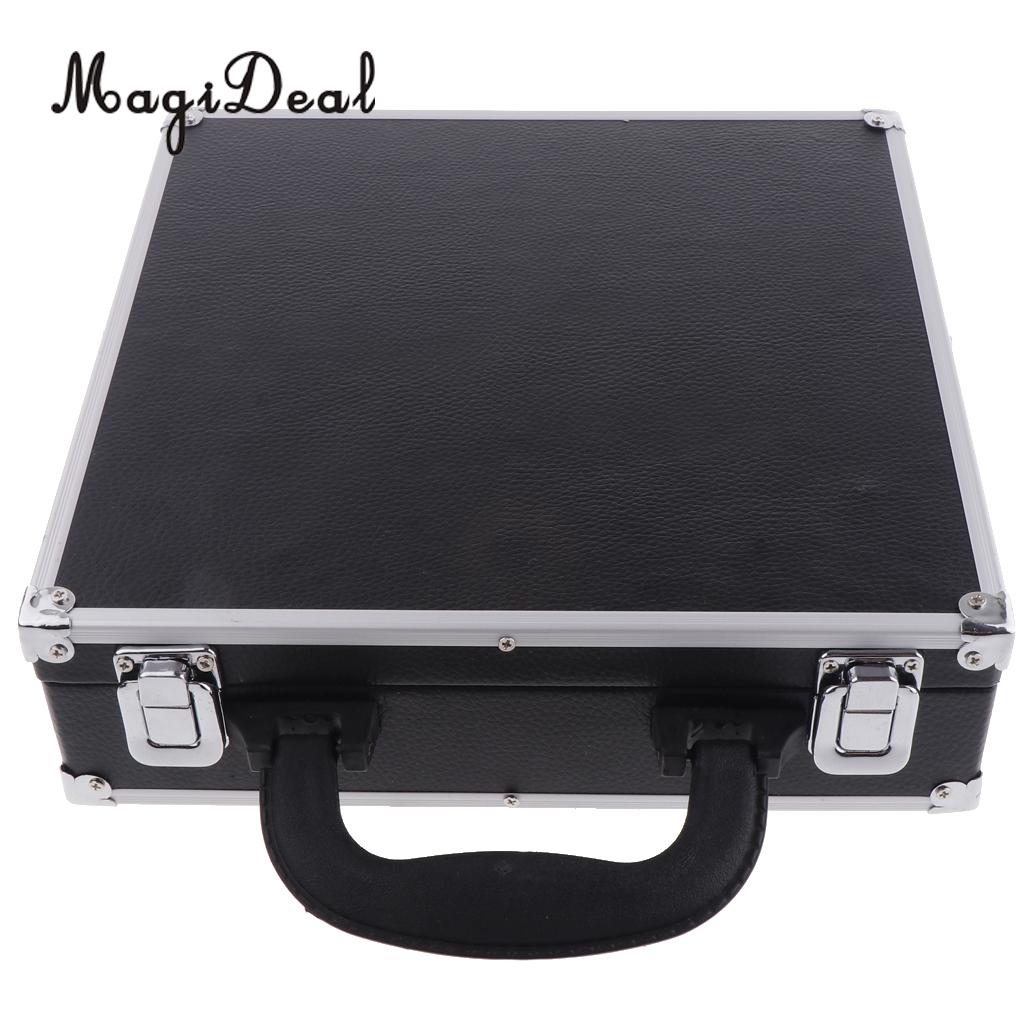 PU Billiard Storage Snooker Box Pool Box Balls Carrying Case for Billiard Accessory With Carry Handle Black