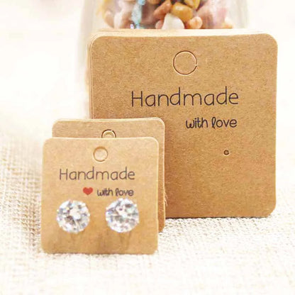 Mulit Size DIY Handmade  Jewelry Earring Packing Card Cute Stud/Drop Earring Display Card 100pcs Per Lot