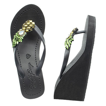 Pineapple - Women's High Wedge