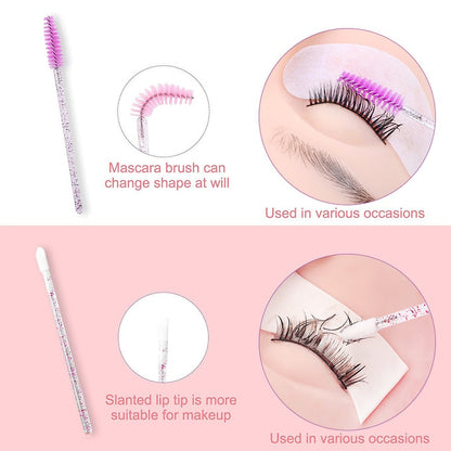 Eyelash Extension Set With Box Lashes Micro Brush Tape Glue Ring Eye Pad Disposable Mascara Applicator Eyelashes Tool