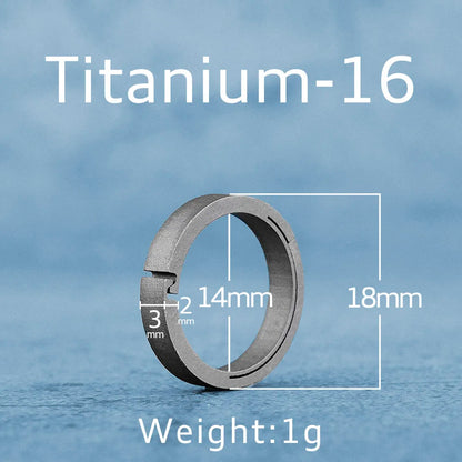 Real Titanium Keyring Super Lightweight Keychain Hanging Buckle for Car Key Ring Holder Quickdraw Tool Creative Accessories