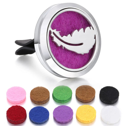 Aromatherapy Jewelry Car Perfume Diffuser Clip 30mm Flower Tree of Life Perfume Essential Oil Diffuser Locket Pendant Necklace
