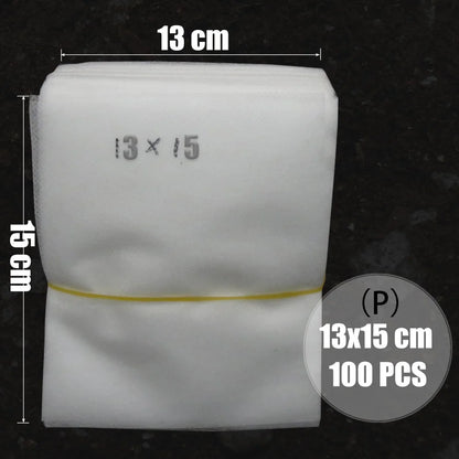 MUCIAKIE 100PCS Flat Fabric Nursery Grow Bags Biodegradable Growing Bags Eco-Friendly Ventilate Plant Root Protection Bags