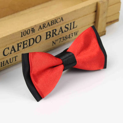 Classic Kid Suit Neckwear Baby Boy's Girls Fashion Solid Color Adjustable BowtiE Chlidren Two Tone Pet Dog Cat Bow Tie
