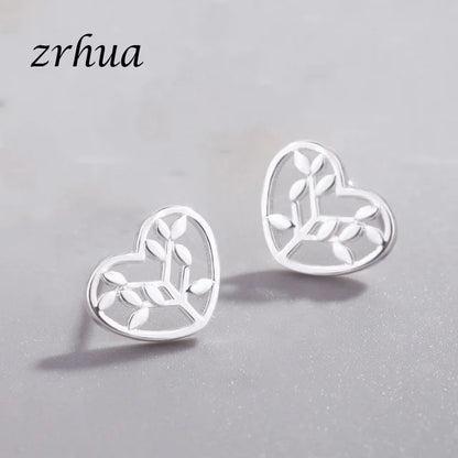 Newest 925 Sterling Silver Needle Women's Jewelry Cute Chic Stud Earrings for School Girls Kids Lady Birthday S925 Stamp