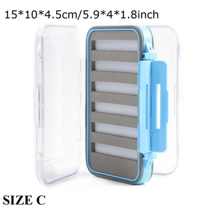 Maximumcatch Fly Box Waterproof Slit Foam High Density 4 Size Fly Fishing Tackle Box